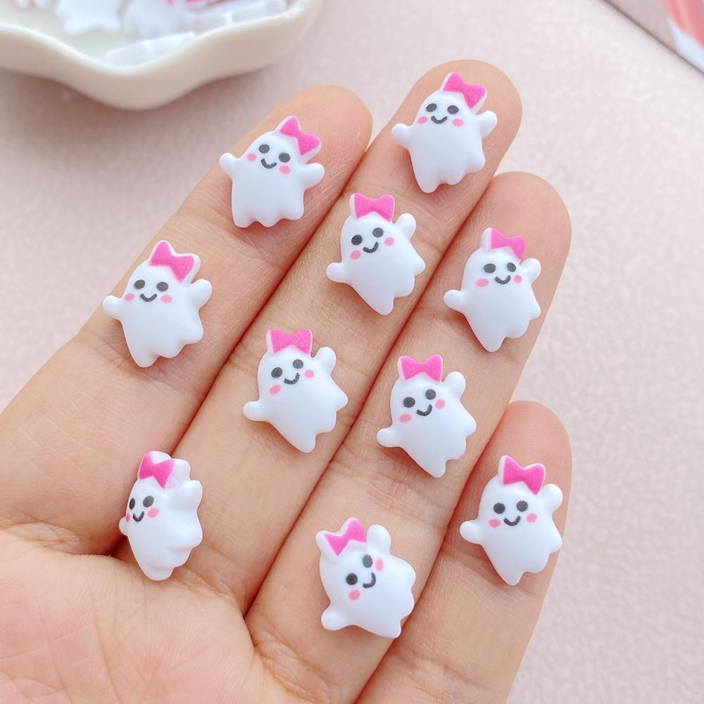 30 шт. Новые Милые Смоляные Хэллоуинские Тыквы, Призраки, Кошки Серия Плоская Основа Украшение Изготовление Украшений Маникюр Аксессуары для Волос
