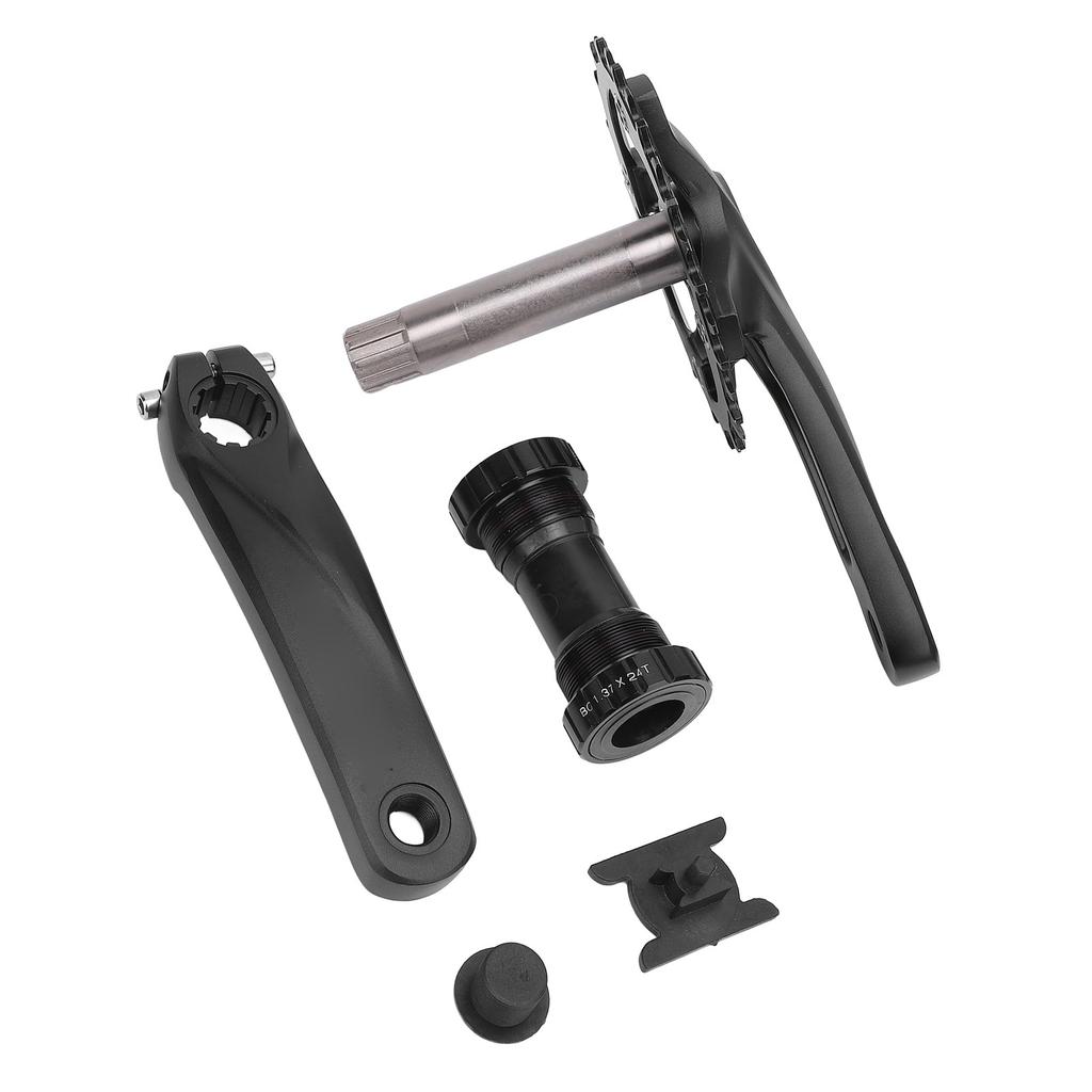 Kids Cycle Crankset with Bottom Bracket Hollow Integrated BCD104mm 34T Aluminum Alloy Cycle Chainring Crank Arm Set