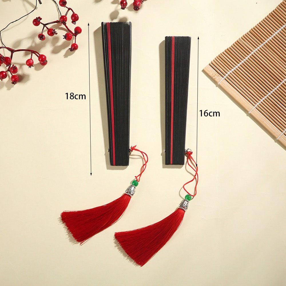 Small 1Pcs Dance Props Classical Handmade Folding Bamboo Fan Ornament Dance Fan Kimono Fan
