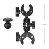 Camera Double Clip Crab Clamp Motorcycle Bicycle Handlebar Clip Bracket Monopod Mount Handlebar Stand for Insta360 X4 X3 X2