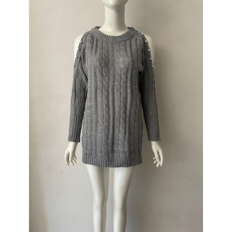 Women S Off Shoulder Knit Sweater Casual Pullover Top