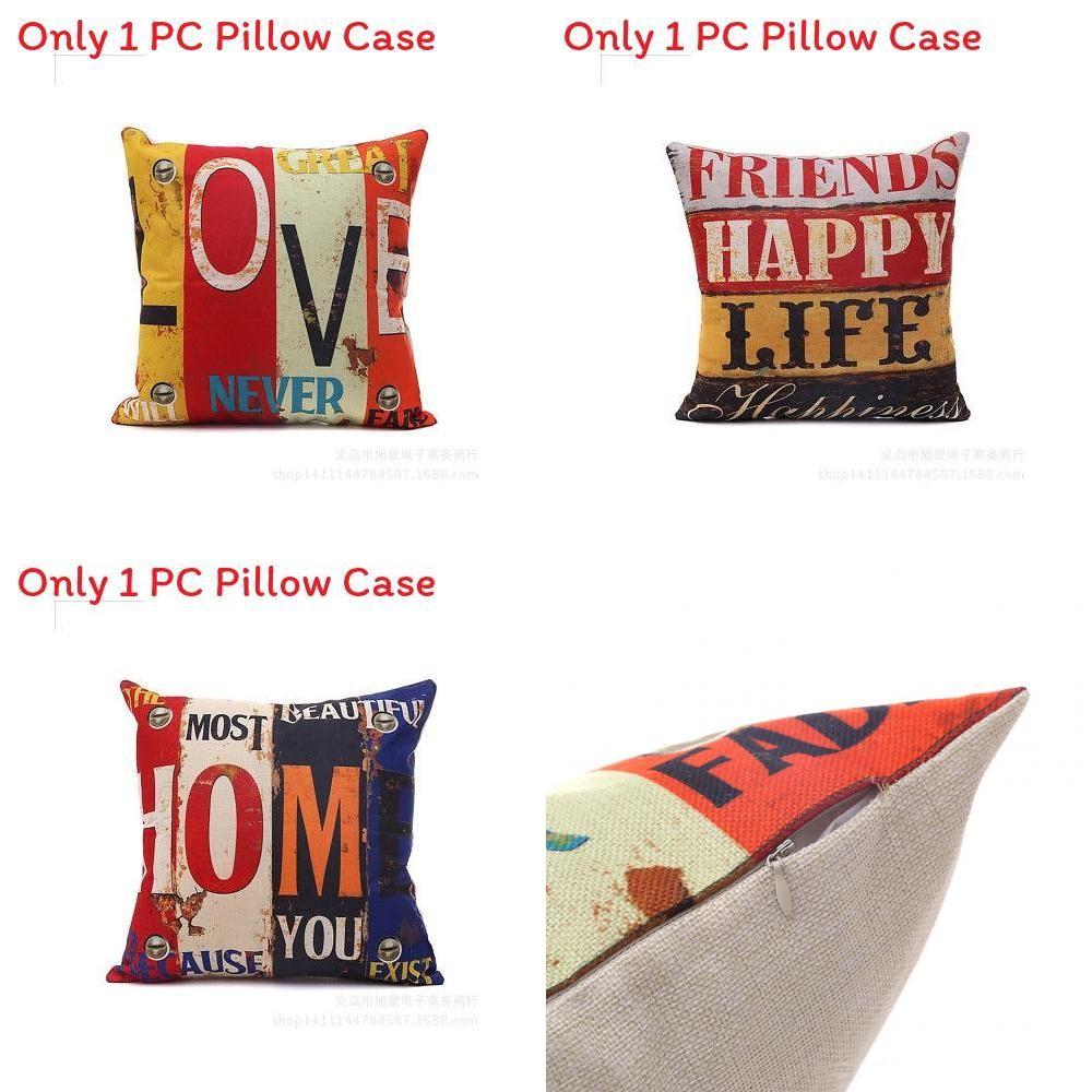 Премиальная наволочка квадратная хлопковая с принтом ретро-букв меланж для вневременной элегантности