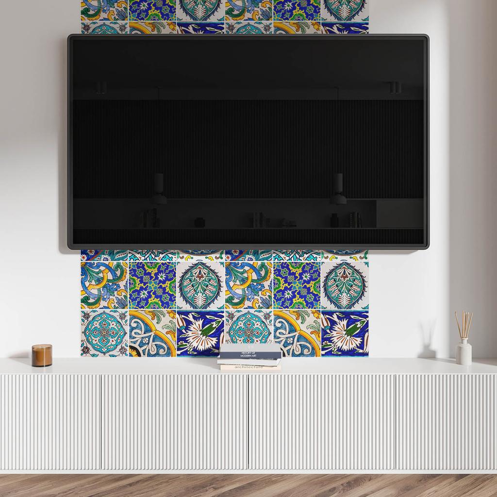 Winylowy Panel Samoprzylepny Do Dekoracji Ścian 120X60 Cm Wzory Ceramiczne W Mozaice
