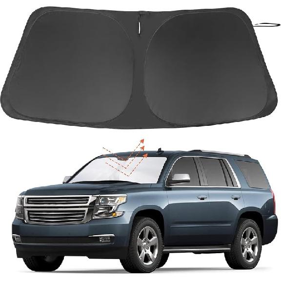 TINGLU Солнцезащитный козырек для Tesla Model X Tesla X 2016-2024 2025 Аксессуары Солнцезащитный козырек на лобовое стекло Защита от УФ-лучей Накидка на солнцезащитный козырек С