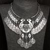 Women's Bohemian Tribal Vintage Coin Gypsy Chain Choker Statement Necklace