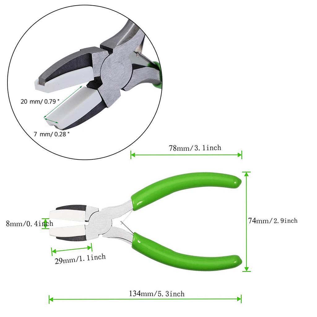 Nylon Jaw Pliers Jewelry Making Tool Wire Straightener Wire Shaping Pliers Suitable for Beading Looping and Wire Shaping