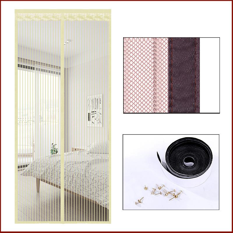 Магнитная москитная сетка без инструментов, летняя анти-жук, дверные шторы, сетка, автоматическое закрывание дверного экрана, волшебная сетка, кухонный экран
