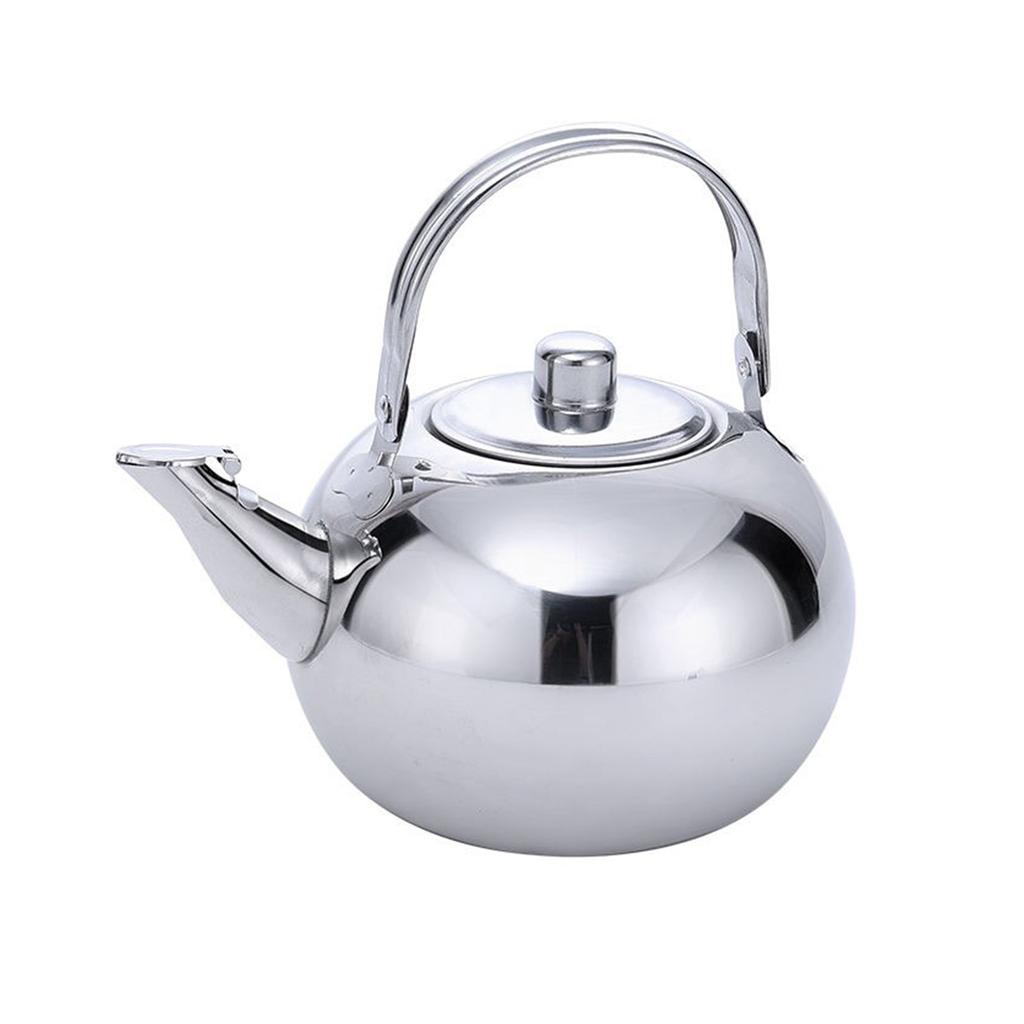 Stainless Steel Teapot with Infuser Short Spout Pour Over Coffee Kettle Stovetop Kettle Round Coffee Tea Pot Easy To Use