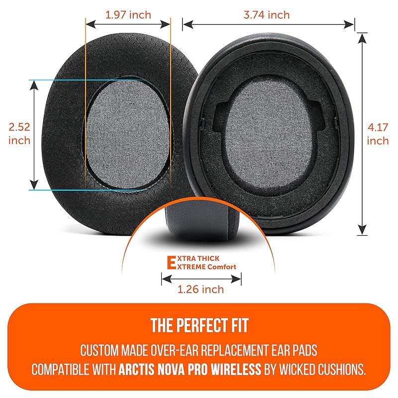 WC FreeZe Nova Pro Wireless - Wicked Cushions от Steelseries Arctis Hybrid Fabric Cooling Gel Сменные амбушюры для улучшения прочности, толщины,
