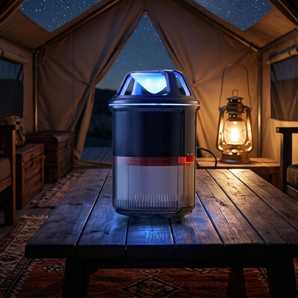 Trappola per Zanzare UV Bug Trap 5V DC LED Fly Catcher for Camera da Letto Cucina and Ufficio with Silenzioso USB