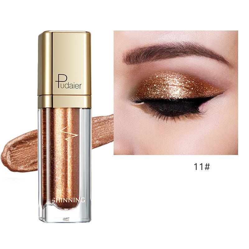 Pudaier 18 Shimmer Eyeshadow Liquid Diamond Перламутровые тени для век Лежащие слезы шелкопряда Жидкие тени для век