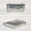 Stainless Steel 2-Compartment Chopstick Holder With Perforated Drain, Thickened Edges For Kitchen Utensil Storage