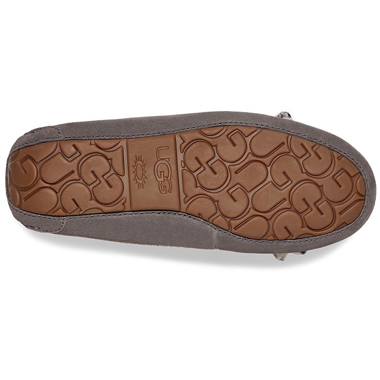 UGG Ansley Bow Plush Flat Shoes Женская обувь Charcoal 1127850-CHRC