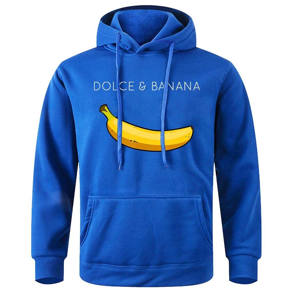 Забавные толстовки с принтом Dolce&Banana, модная новинка унисекс, новинка, толстовка унисекс, базовые повседневные универсальные толстовки, свободные объемные толстовки с капюшоном