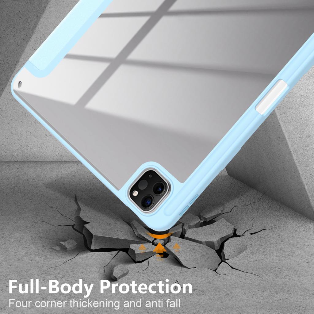 Кожаный чехол-подставка трифолд для iPad Air 11 (2025)/(2024)/Воздух (2022)/(2020)/Про 11 (2022)/(2021)/(2020)/(2018)