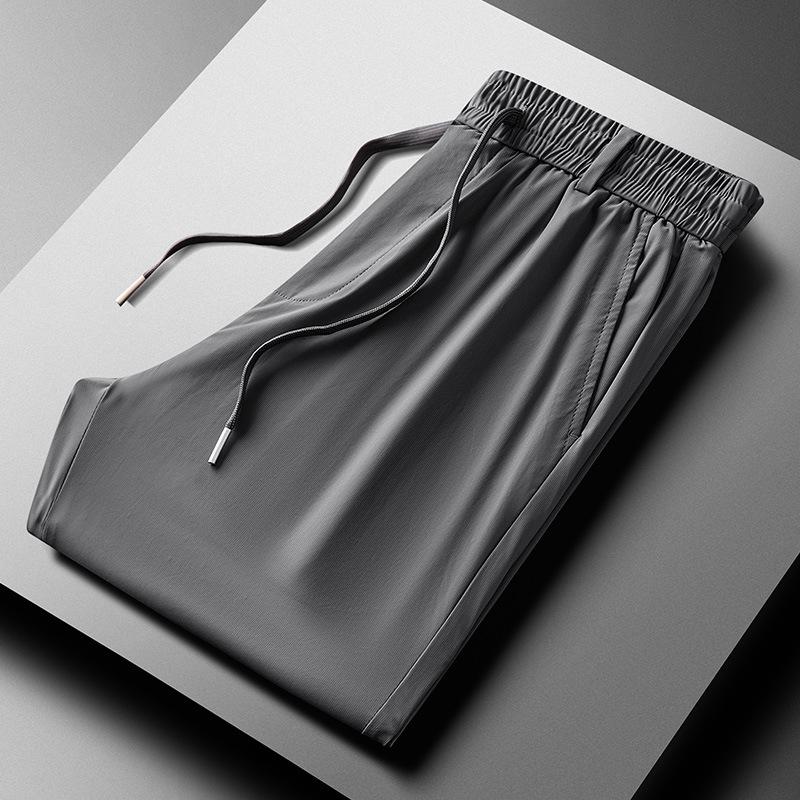 Мужские летние легкие эластичные деловые брюки Ice Silk для всех возрастов
