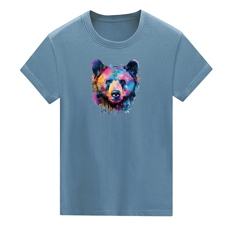 Iron-On Clothes Patches Wolf Pattern Diy Accessory Sticker Fashion Stripes Heat Press Appliqued Jeans Clothing Decals Patch