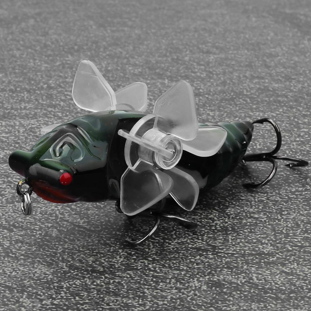 Жесткая приманка для рыбы Bionic Cicada Shape Fishing Bait с вращающимся пропеллером и тройным крючком