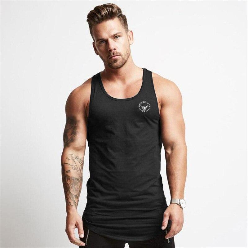 Men’s Fitness Clothes Summer Breathable Sleeveless Tops Bodybuilder Sports Trendy Tank Top Slim Fit