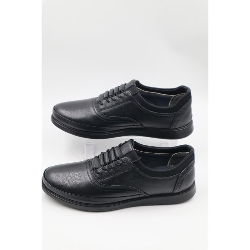 Мужская ультра удобная легкая сезонная черная повседневная обувь из натуральной кожи с внутренней и наружной отделкой