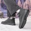 Winter Walking Shoes Unisex Hook And Loop Strap Quick Lace Collar Plush Lined 34-43