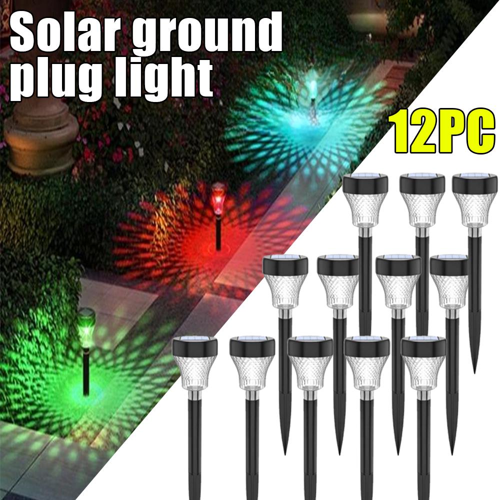 Солнечные уличные светильники, ночные светильники, водонепроницаемые светильники из нержавеющей стали, солнечные светильники для сада, двора, дорожки, газона, декор