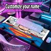Custom Name Personalized Superman Pattern Mousepad, Laptop PC Desk Mat, Decorative Desk Mat for Home Keyboard Pad Gift