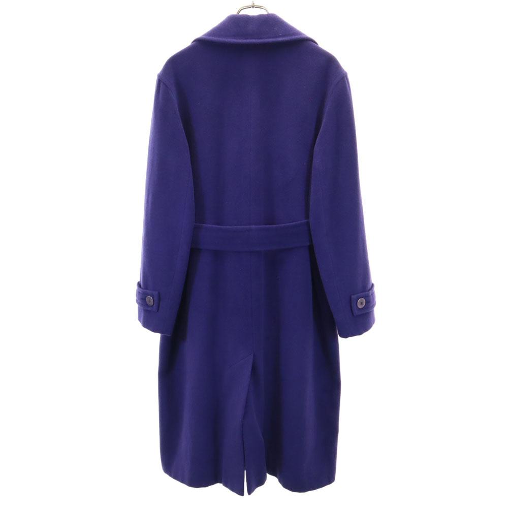 CELINE French Angora Cashmere Blend Old Ulster coat 38 purple Women Used