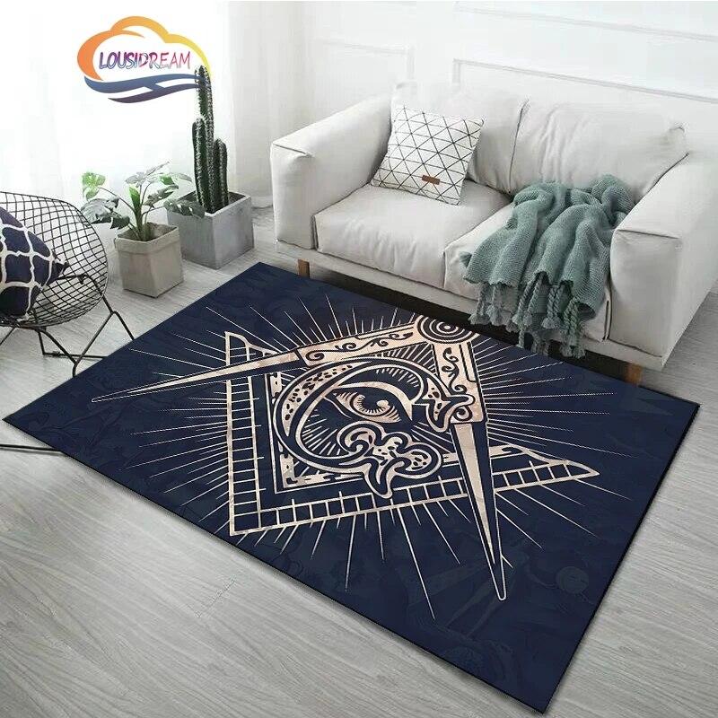 Fashion Carpet Freemasonry Rug Masonic Soft Doormat Rugs Bedroom Freemason Living Room Door Floor Hallway Mats Large