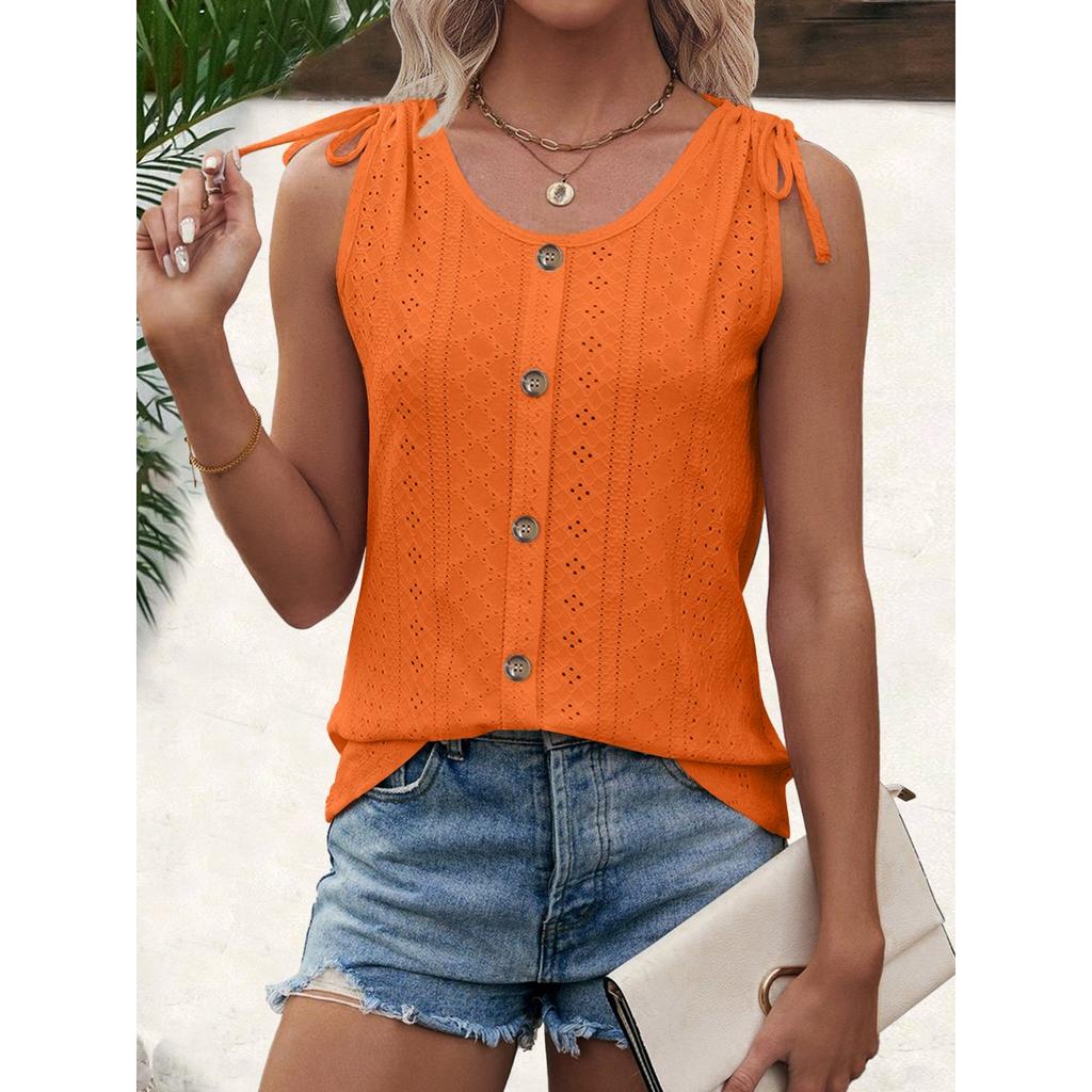 Women's Sexy Casual Solid Color U Neck Vest T-Shirt