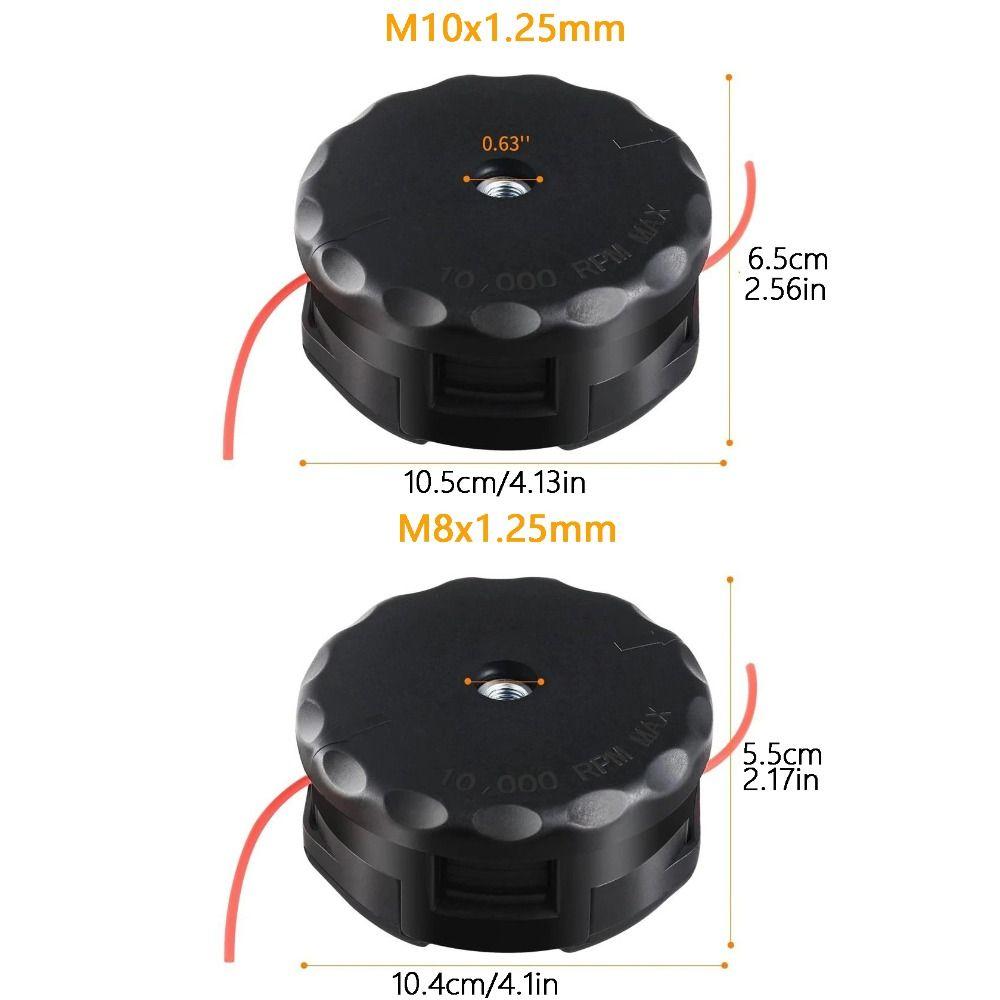 Универсальная триммерная головка с леской для резки травы для M10*1.25/M8*1.25 Weed Eater
