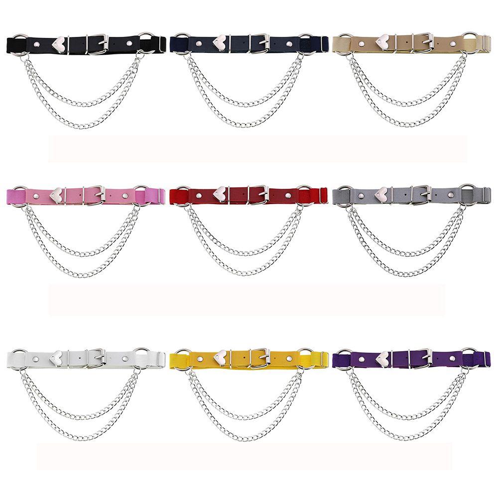 Belt Leg Harness Punk Chain PU Leather Women Suspenders Fashion Accessories Heart Garter Belt