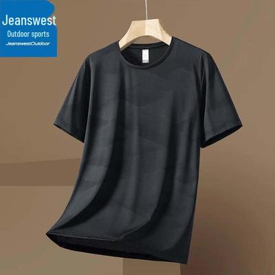 Мужская футболка Jeanswest из ледяного шелка, быстросохнущая, для активного отдыха