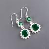 Зеленый Оникс Драгоценный Камень 925 Стерлинговое Серебро Ювелирные Изделия Висячие Женские Серьги 1.80" EE-13-17
