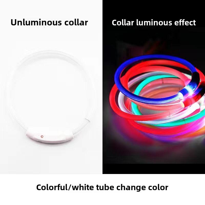 Светодиодный ошейник для домашних животных, светящийся ошейник для собак, USB-зарядка, ночной светящийся ошейник для собак, товары для животных