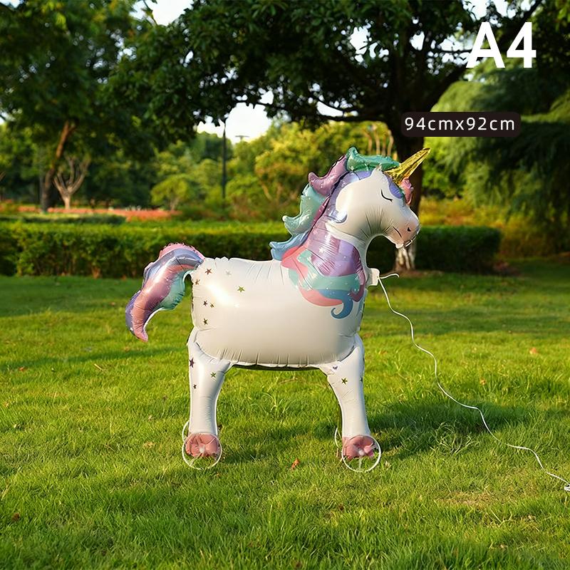 4D Мультяшные Фольгированные Шары Слон Стоячий Ходячий Шарик с Колесом для Украшения Детской Вечеринки по случаю Дня Рождения, Детского Праздника