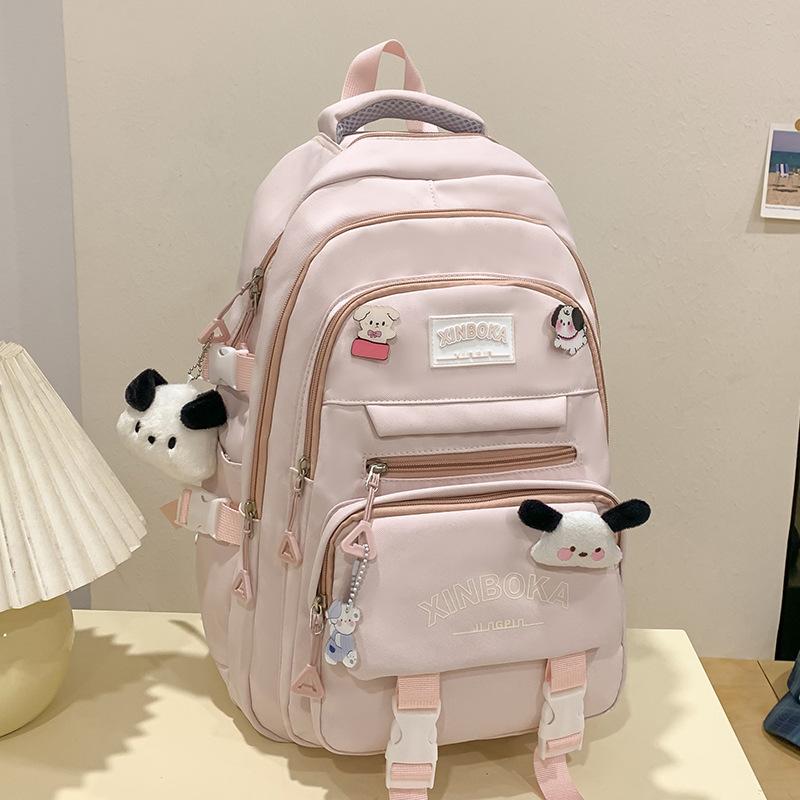 Школьные рюкзаки для студенток колледжа Простые и милые Большой вместимости для старшеклассниц и учениц средней школы Рюкзак из двух частей