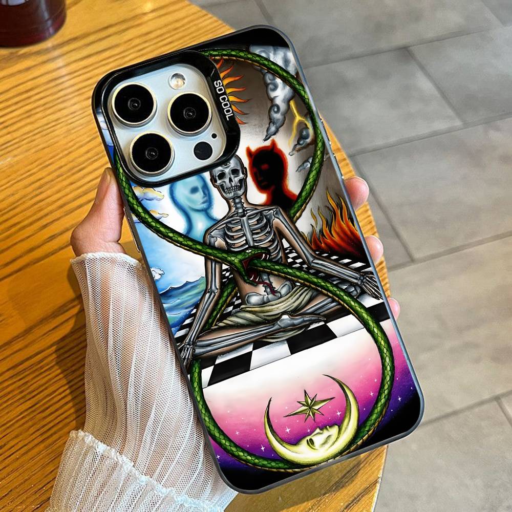 EDM-J-John S-Summit Deep End Phone Case For iPhone 16 17 15 14 12 13 Pro Max Black Candy Matte Shockproof Cover