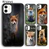 Krajews Мягкий чехол-накладка с изображением снежной лисы для iPhone 17 Air 16 15 14 plus 11 12 13 pro max coque Fundas