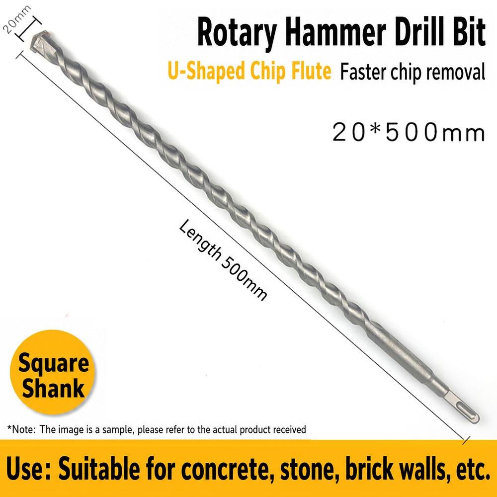 1Pcs Square Shank SDS Plus Masonry Drill Bit For Concrete Brick Cement Wall