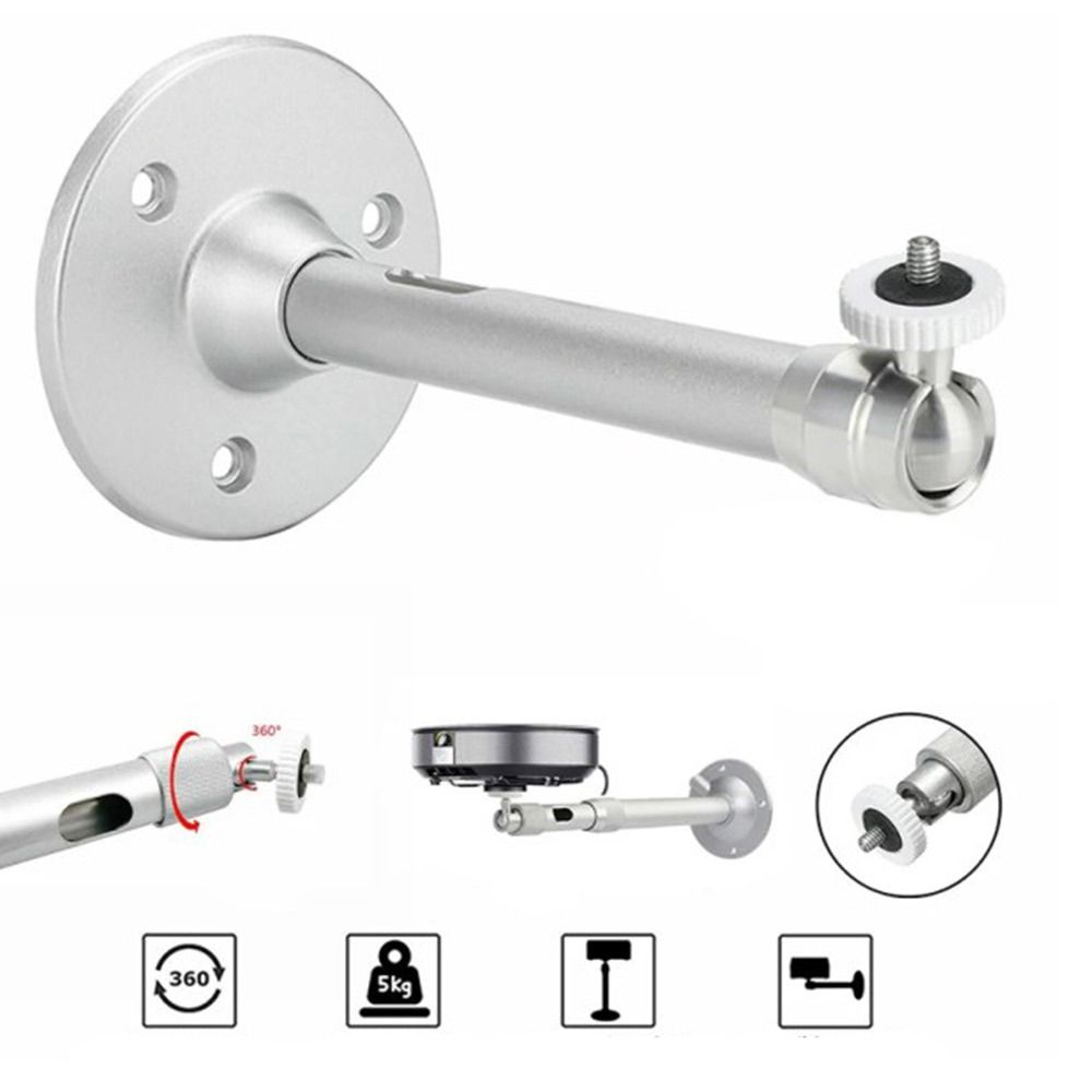 20-40cm Monitor Telescopic Bracket Aluminum Alloy Wall Mounted Stand Extension Monitoring Pole