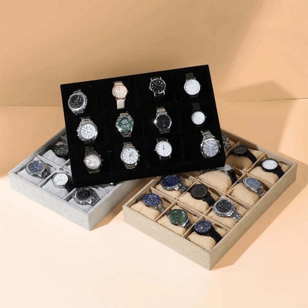 12 Adjustable Compartments Jewelry Display Trays Flannel Bracelet Display Tray Necklace Display