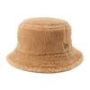 Newera Bucket Hat 14507935 N139BC486 Коричневый Коричневый Однотонный Muji Boa Флис ONSPOTZ Изготовленная на заказ шляпа Унисекс Подарок Модный дизайн Длинные поля шляпы [Новый