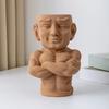 Flower Planter Muscle Man Artistic Modeling Sculpture Dual Use Flower Vase Desktop