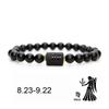 New Agate Hombre Jewellery Masculina Natural Bracelet Stone 12 Constellation Beads Couple Unisex