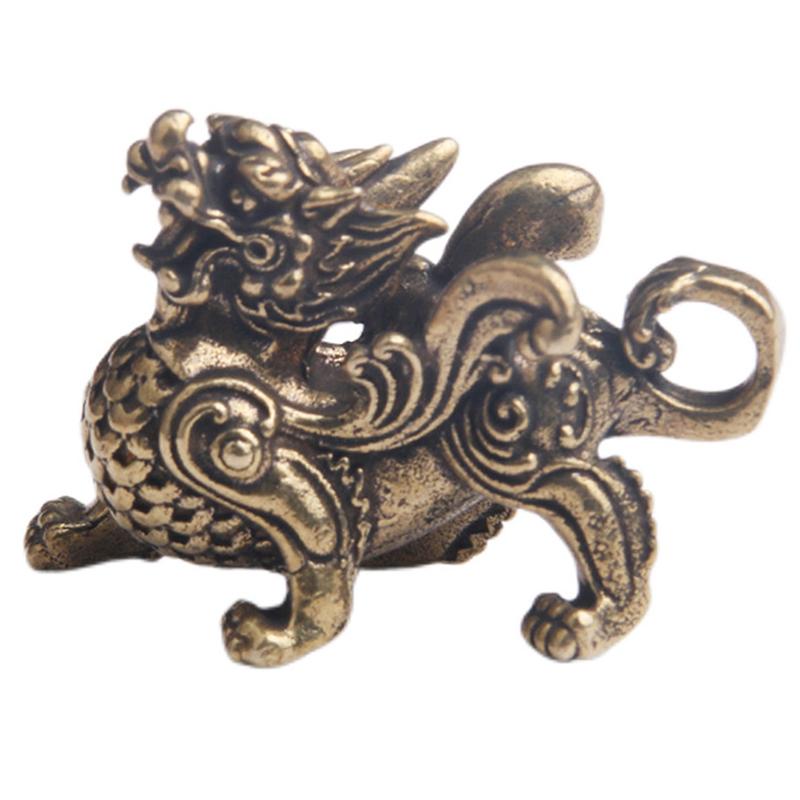 Statue Figurine Wealth Brass Decor Prosperity Chinese Style Ornament Fengshui