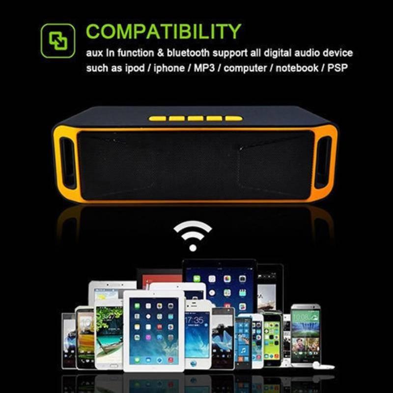 Стильный мини-динамик Bluetooth с двумя каналами и USB-подключением для использования на рабочем столе и в автомобиле