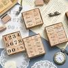 Wooden Date & Number Stamp Set for DIY Projects