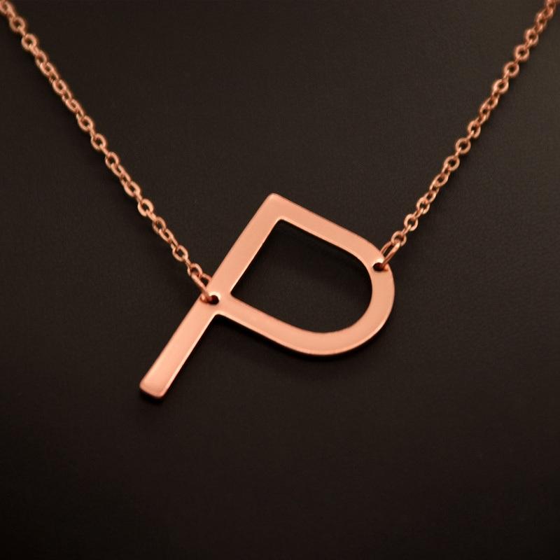 Женское ожерелье из 26 английских букв с орнаментом, пульсирующая цепочка, персонализированное ожерелье с буквами