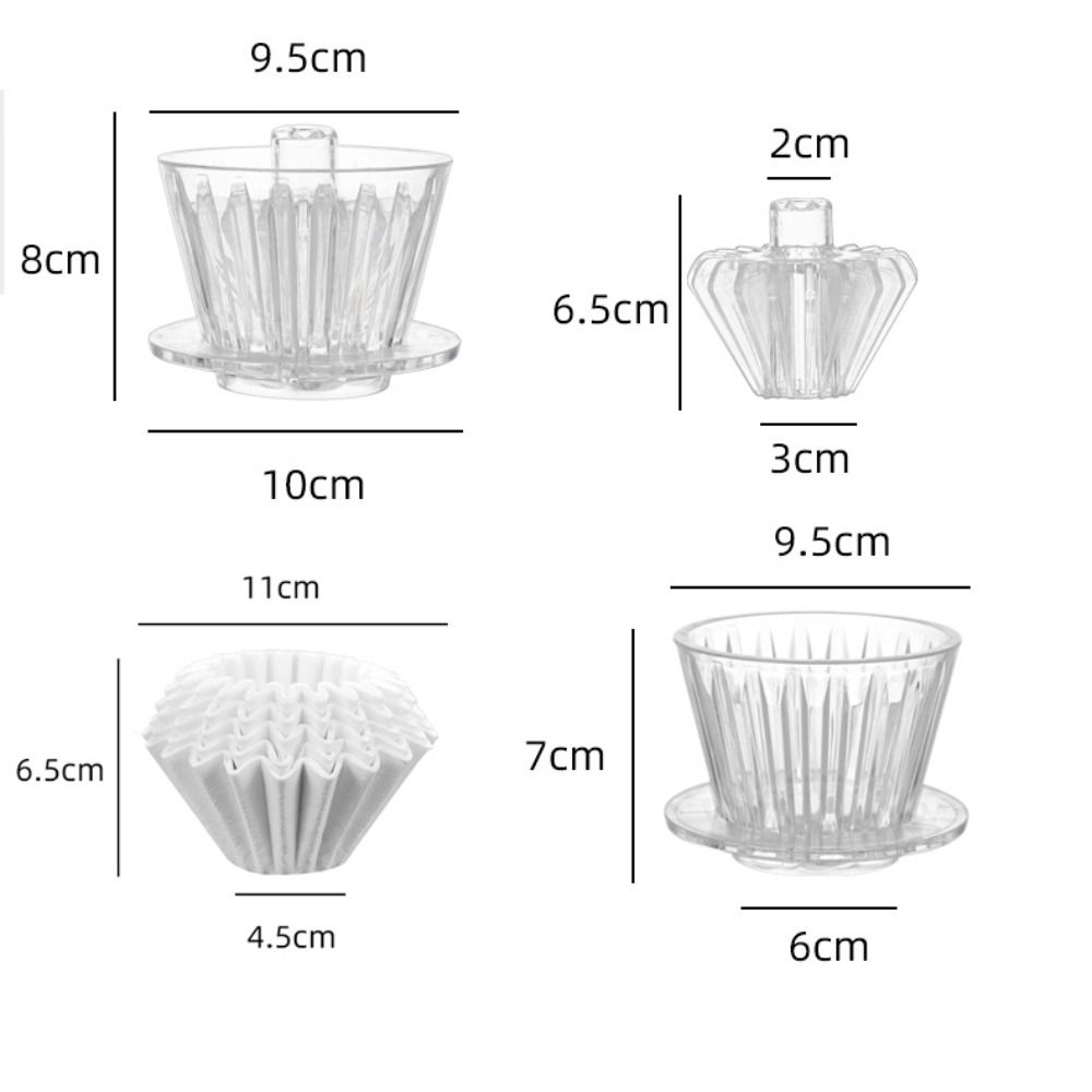 Hand-making Coffee Filter Cup Coffee Filter Paper Acrylic Filter Paper Press Household Coffee Accessories Hand-brewed Coffee